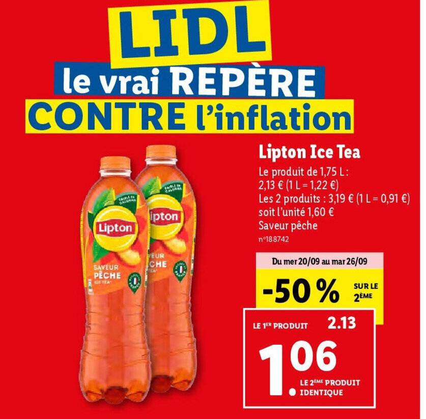 Promo Lipton Ice Tea chez Lidl