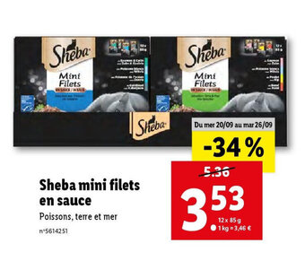 Lidl Sheba mini filets offre