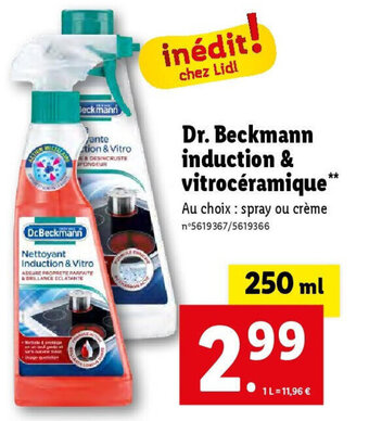 Lidl Dr.Beckmann Nettoyant Induction & Vitro offre