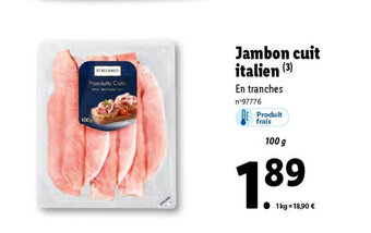 Lidl Jambon cuit italien (3) offre