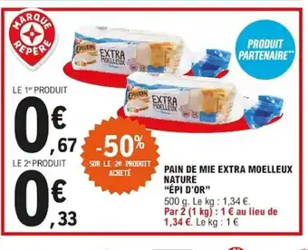 E.Leclerc Pain De Mie Extra Moelleux Nature offre