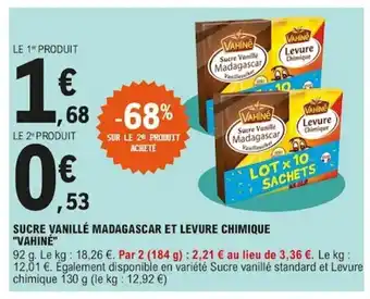 E.Leclerc Sucre Vanillè Madagascar Et Levure Chimique offre