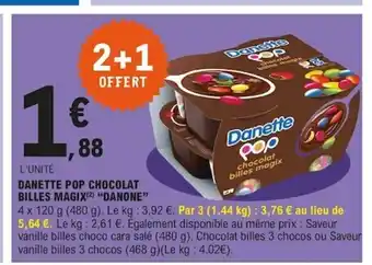 E.Leclerc Danette Pop Chocolat Billes Magix offre