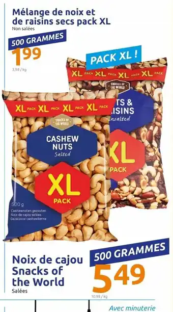 Action Mélange de noix et de raisins secs pack XL offre