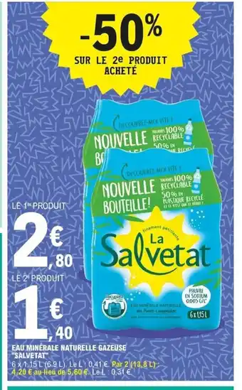 E.Leclerc Eau Minèrale Naturelle Gazeuse offre