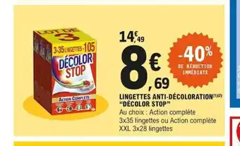 E.Leclerc Lingettes Anti-Dècoloration offre