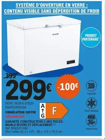 E.Leclerc Congèlateur Coffre offre