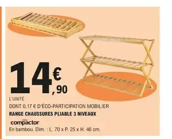 E.Leclerc Range Chaussures Pliable 3 Niveaux offre
