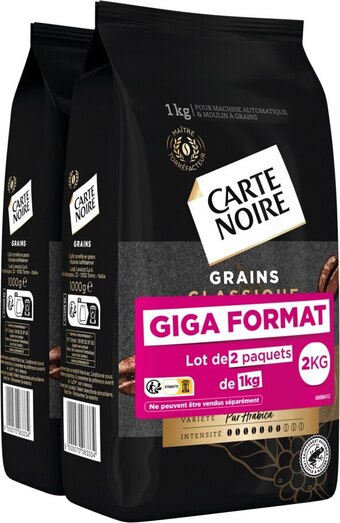 Hyper U Cafe grain classic carte noire offre