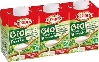 Hyper U Creme entiere uht bio president offre