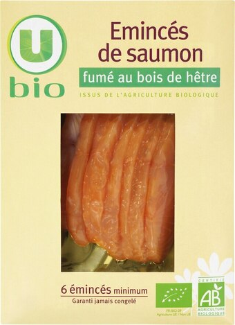 Hyper U Eminces de saumon fume u bio offre