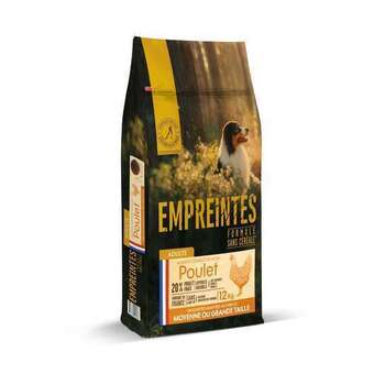 Empreintes - croquettes chien moyenne & grande taille au poulet sans céréales 12kg