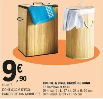 E.Leclerc Coffre à linge carré ou rond offre