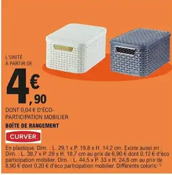 E.Leclerc Boite de Rangement offre