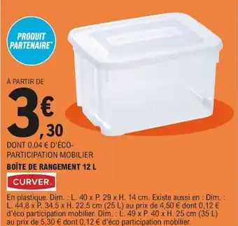 Boîte de rangement 12 L