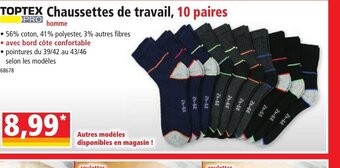Norma TOPTEX Chaussettes de travail offre