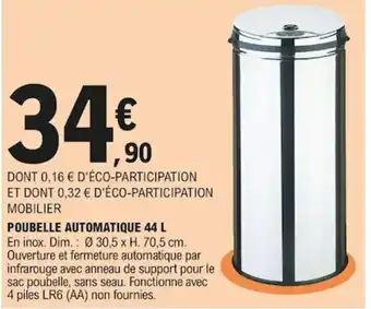 E.Leclerc Poubelle automatique 44 L offre