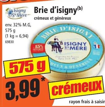 Norma Isigny Brie d'isigny offre