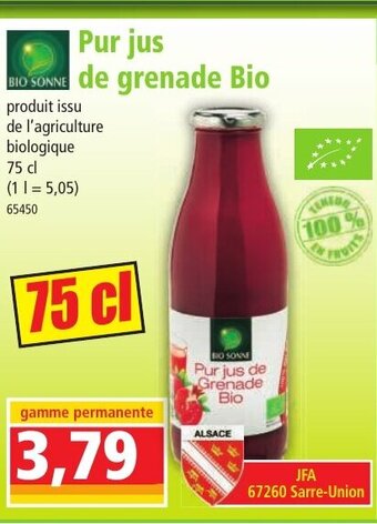 Norma Pur jus de Grenade Bio offre