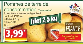 Norma Pommes de terre de consommation offre