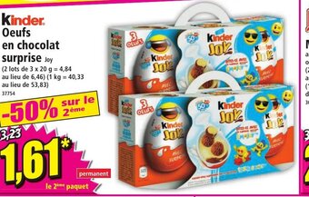 Norma Kinder Oeufs en chocolat surprise offre