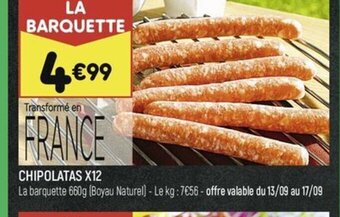 Leader Price CHIPOLATAS X12 offre
