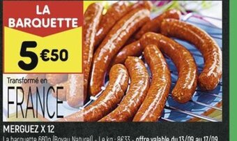 Leader Price MERGUEZ X 12 offre