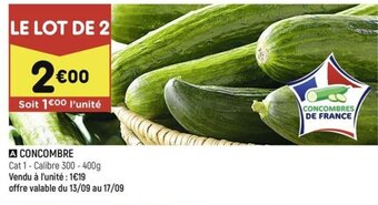 Leader Price A CONCOMBRE offre