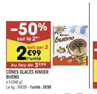 CÔNES GLACÉS KINDER BUENO
