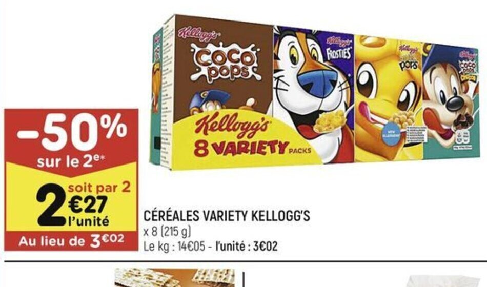 Promo CÉRÉALES VARIETY KELLOGG'S chez Leader Price