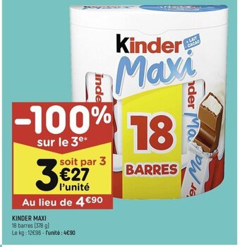 Leader Price KINDER MAXI offre