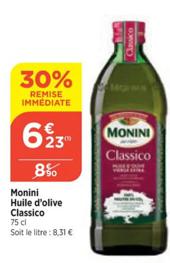 Maximarché Monini Huile d'olive Classico offre