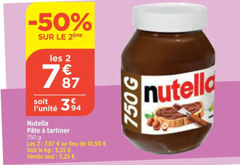 Maximarché Nutella Pâte à tartiner offre