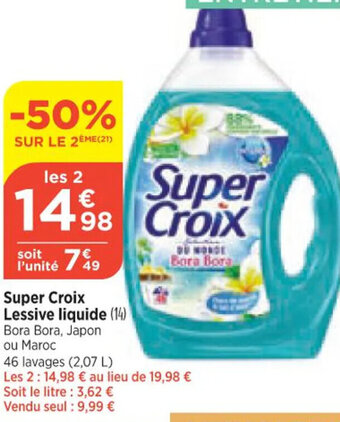 Maximarché Super Croix Lessive liquide offre