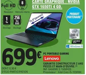 E.Leclerc Pc Portable Gaming offre