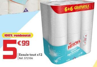 Gifi Essuie tout x12 Réf. 572106 offre