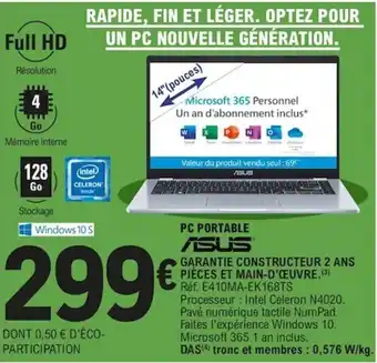 E.Leclerc Pc Portable offre