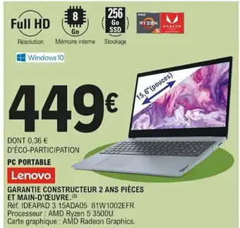 E.Leclerc PC Portable offre