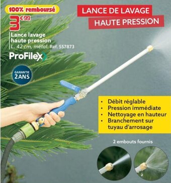Gifi Lance lavage haute pression |L. 42 cm, métal. Réf. 557873 offre
