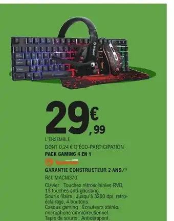 Pack Gaming 4 en 1
