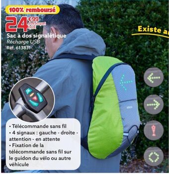 Gifi Sac à dos signalétique Récharge USB Réf. 613831 offre