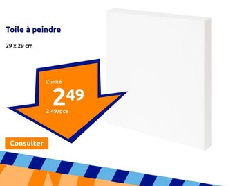 Action Toile à peindre offre
