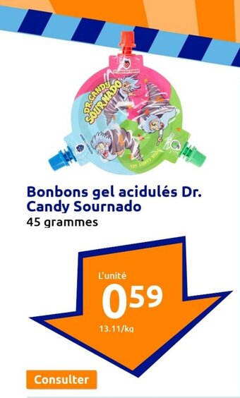 Action Bonbons gel acidulés Dr. Candy Sournado offre
