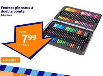 Action Feutres pinceaux à double pointe offre
