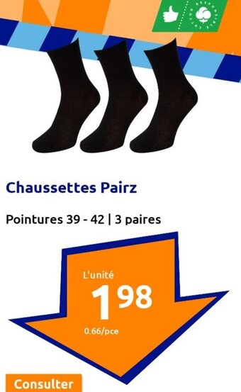 Action Chaussettes Pairz offre