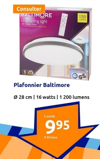 Action Plafonnier Baltimore offre