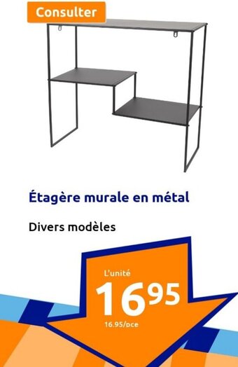 Action Étagère murale en métal offre