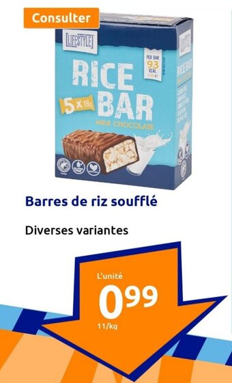 Action Barres de riz soufflé offre