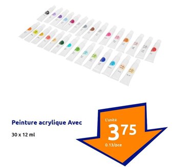 Action Peinture acrylique Avec offre