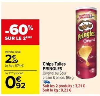 Carrefour Drive Chips Tuiles PRINGLES offre